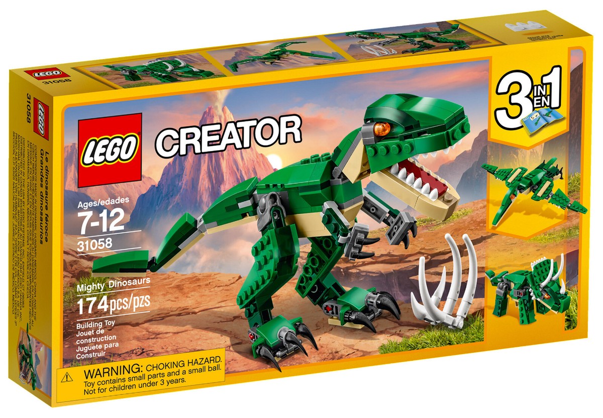 Lego Creator 3 In 1 The Fierce Dinosaur 31058 T-Rex Triceratops