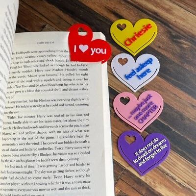 SPARROW SALE Personalised Name Page Marker Bookmark Heart Book Corner Bookworm Reader Gift