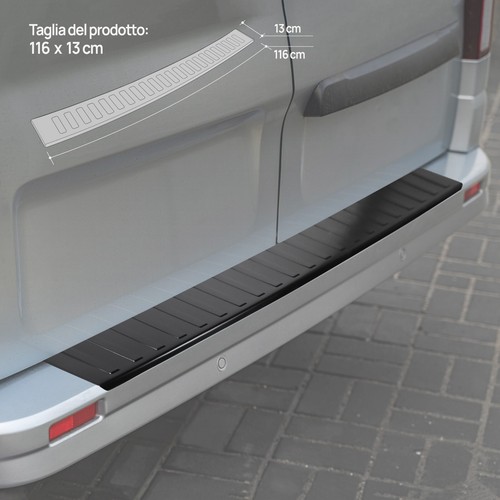 per RENAULT TRAFIC III 2014-2022 VAN PROTEZIONE POSTERIORE PARAURTI NERO OPACO - Foto 2 di 8