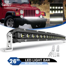 Curved 26" Ultra Slim LED Light Bar Spot Flood Combo Offroad Lamp Lower bumper 