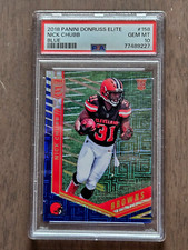 2018 Panini Donruss Elite Blue #158 Nick Chubb RC PSA 10 Gem Mint ROOKIE    4/10