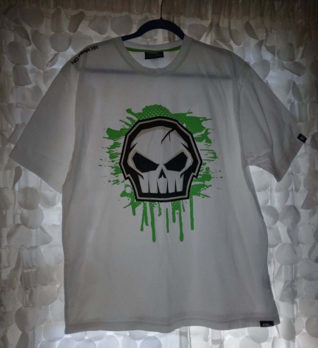 Vintage 90's NO Fear T Shirt Men's 2X XXL White & LIME Green Vintage 90's NO Fear T Shirt Men's 2X XXL White & LIME Green