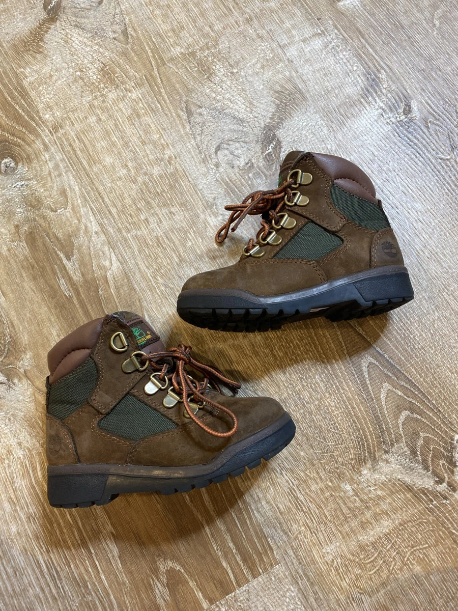 Factuur Afhankelijk Complex Timberland Boots Kids Boys Size 9 Brown/Green Ankle Field Boots EUC | eBay