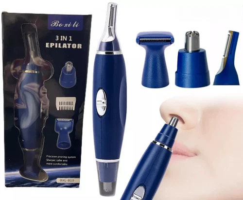 NEW 3 in 1 Nose Ear Face Neck Eyebrow Hair Mustache Beard Trimmer Shaver Clipper