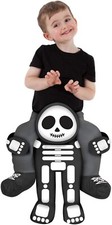 Toddler Skeleton Piggyback Costume 2 - 4 yrs Infant Kids Cute Halloween Ride On
