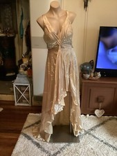 JOVANI beige Colour Evenin Dress Wedding Party Cocktail Prom Event Diamanté 8