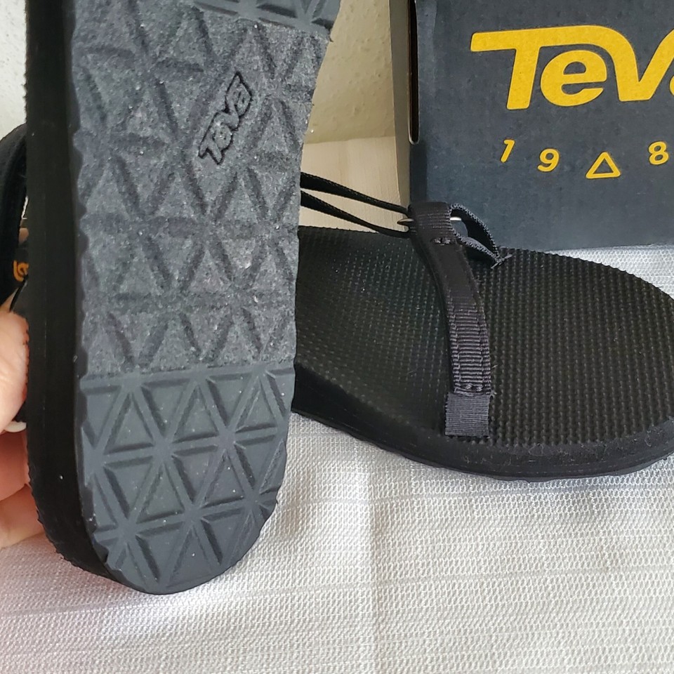 NEW WOMENS 7 BLACK 1150110 TEVA ORIGINAL UNIVERSAL SLIM SPORT SANDALS