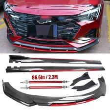 For Chevrolet Traverse Front Bumper Lip Spoiler Body Kit Side Skirt Carbon