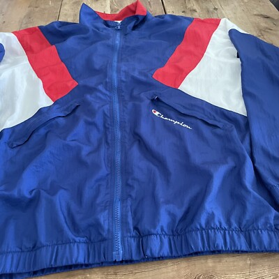 トップス 80's Champion nylon jacket pants y2k Champion Zip Up Nylon 80's Vintage Track Jacket Made in USA by