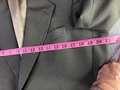 Savile Row Men’s 40S Suit Two Button Single Vented Pants 34X29” - Picture 12 of 18