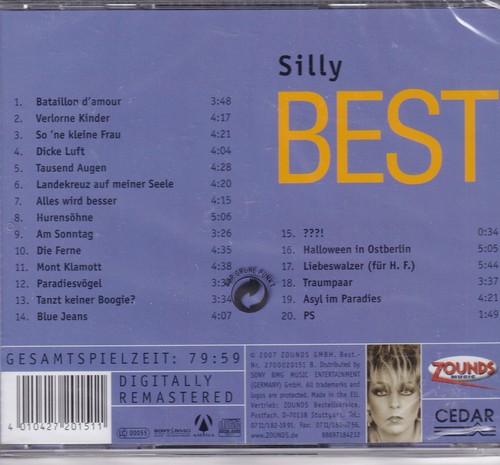 ZOUNDS - SILLY - Paradiesvögel - Best - rare audiophile CD 2007 neu + ovp - Bild 2 von 2