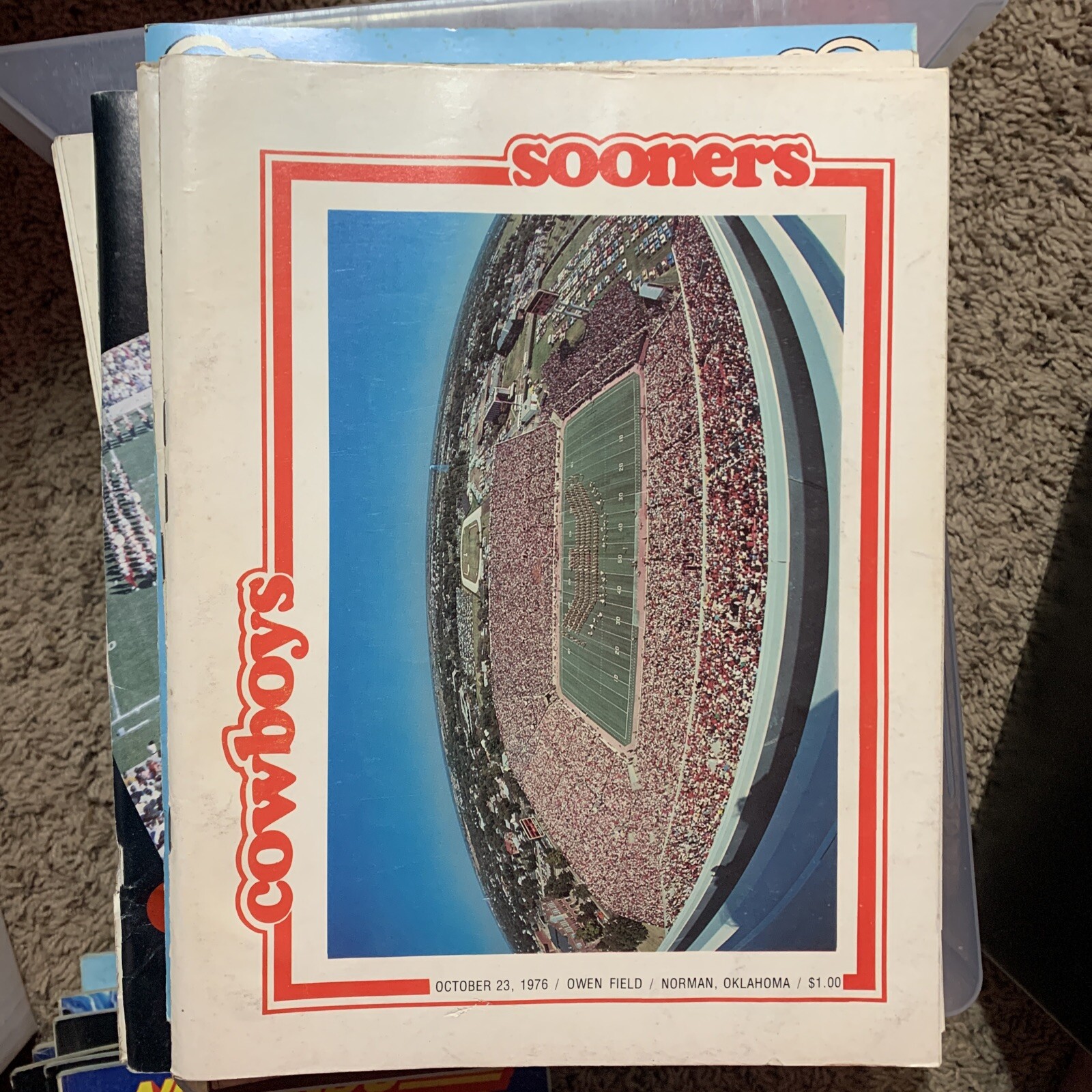 1976 oklahoma sooners osu cowboys football program lot 2 ou norman