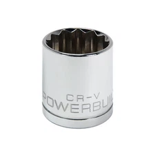 Powerbuilt 1/2 Inch Drive x 27 MM 12 Point Shallow Socket - 642034