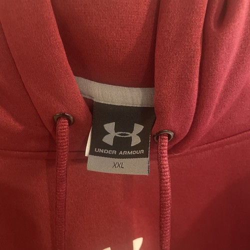 Temple University Owls Under Armour Hoodie Mens 2XL XXL Maroon Cherry Red - Picture 6 of 8