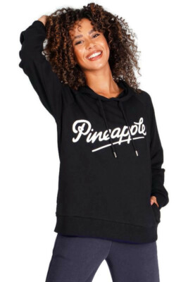 PINEAPPLE Dancewear Damen Retro Pullover Hoodie Sweatshirt Schwarz