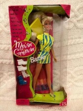 NEW Movin' Groovin' Blond Barbie Doll 1997 Accessories NIB