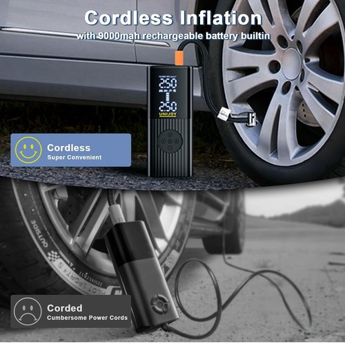 UNIJOY Tire Inflator Portable Air Compressor 3x Fast Car Tire Pump - Picture 5 of 13