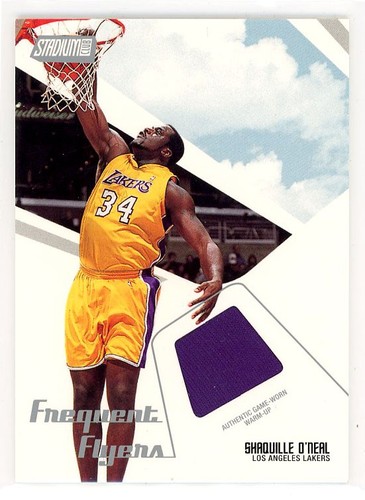 Shaquille O'Neal #FF-SO 2002 Stadium Club Frequent Flyers Relics card