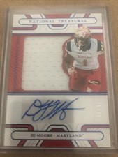 2022 National Treasures Collegiate Silhouettes Signature Patch Auto DJ Moore /75