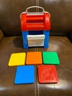 Vintage 1989 Fisher Price Sort and Stack Mailbox Toy w/ 5 Letters #1025, USA