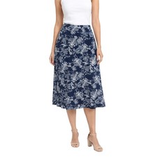John Paul Richard Navy Paisley Floral Skirt Women’s Medium