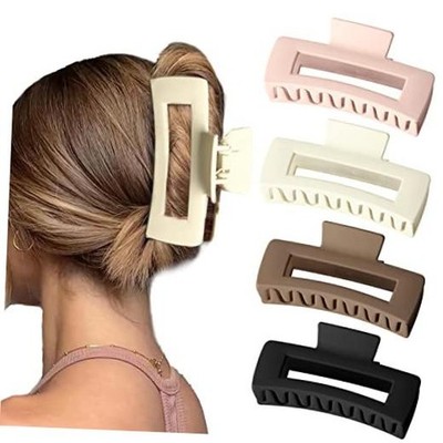 5 Inch Extra Large Claw Clips for Strong Hold - XL Jumbo Matte Hair 01-Neutral