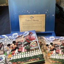 Mickey Mouse Giclee Print 11” X 14” Disney Vacation Club Limited Edition & Book