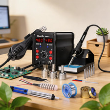 8586D-II Digital Soldering Station SMD Welder Rework station Heat Hot Air Gun