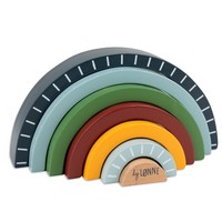 Regenbogen Holz Holzspielzeug Motorik 7 Holzbausteine Stapel Kinder Ab 1 Jahr