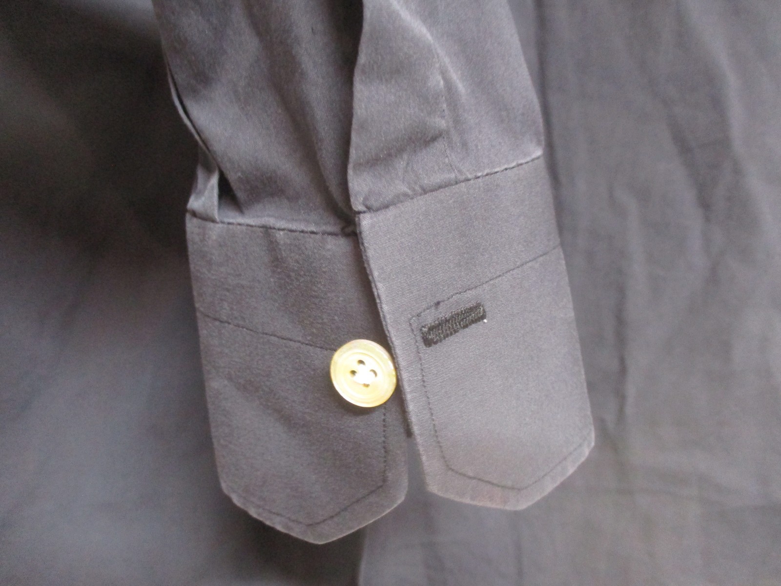 KITON Dark Gray Long Sleeve Button Front Dress Sh… - image 3