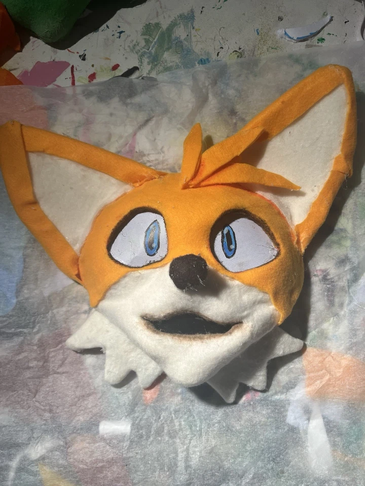 Handmade Sonic The Hedgehog Tails Cosplay Furry Premade Mask - Image 3 of 4