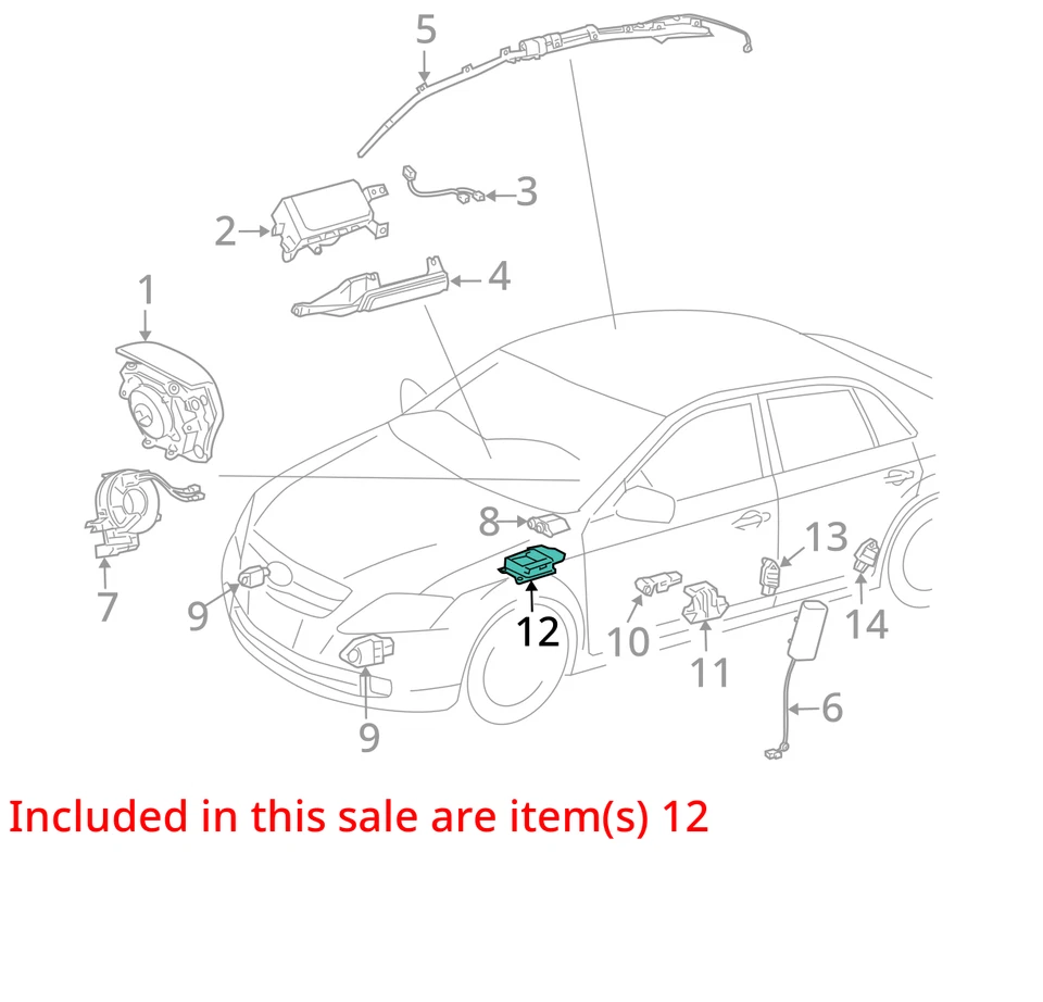 Chassis ECM Air Bag Under Console Fits 05-10 AVALON 796323 Foto 2 de 4
