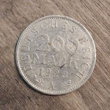 Germany 200 Mark 1923 Weimar Republic Coin Uncertified Historical Weimar Era