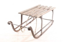 antiker alter Kinder Metall  Schlitten Rodel Vintage Deko Sammler