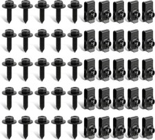 2 or 50 Pcs Body Fasteners - 25 Bolts 25 U-Nut Clips for Fender, Engine Cover
