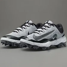Nike Alpha Huarache Elite 4 Low MCS Mens Size 7.5 Smoke Grey Baseball FD6221-002