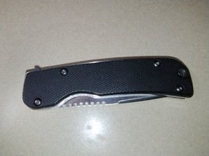 Meyerco Blackie Collins Linerlock Flat Blade Folding Knife