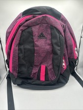 Adidas Backpack School Hiking Traveling Black Purple Pink Womens Girls
