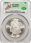 1879-S CACG MS62 Morgan Dollar, Flashy Obverse Toned Reverse, PQ Dannreuther CAC