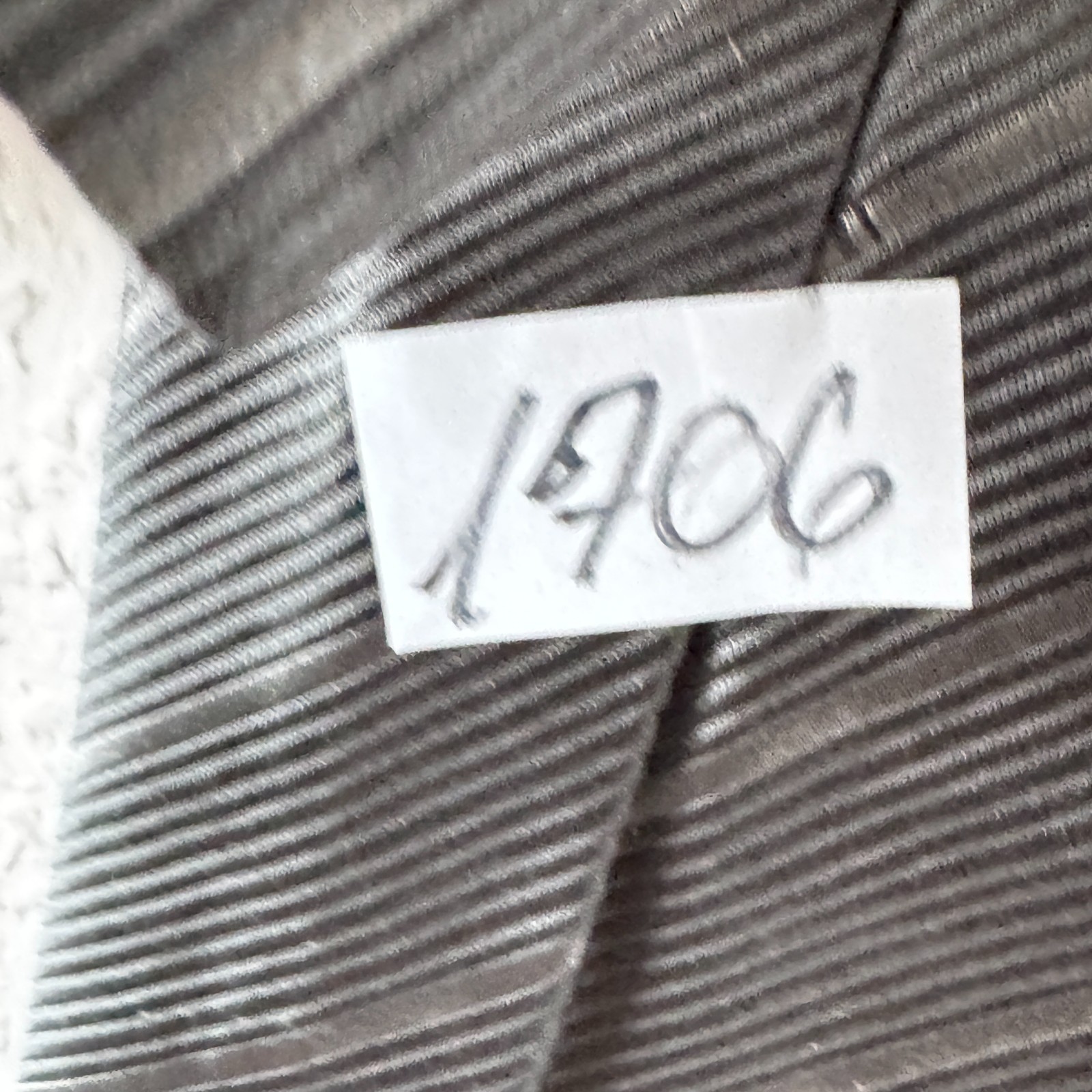 Walbusch Pure Silk Ribbed Tie in Charcoal Grey image 7