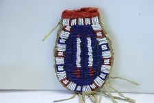 Vintage Native American Medicine Bag Beaded Hand Made