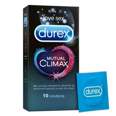 Durex Mutual Climax Condoms for Men 10 Condoms Extra Dotted for Complete Orgasm