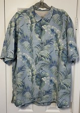 Tommy Bahama Men's 100 Silk Short-Sleeved Button-Down Shirt Size XL Tropical