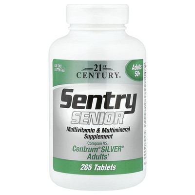 Sentry Senior, Multivitamin & Multimineral Supplement, Adults 50+, 265 Tablets