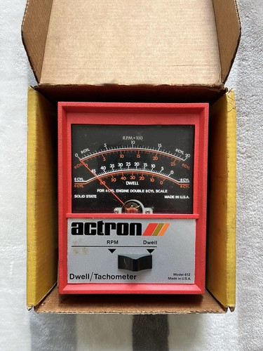 Vintage Actron Dwell Tachometer Model 612 Style 6212 Boxed Complete ...