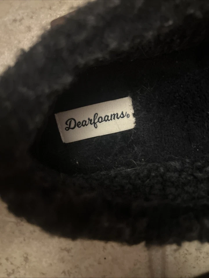 Zapatillas Dearfoam 9-10 Hombre Buen Estado Negras Sin Cordones Foto 3 de 4