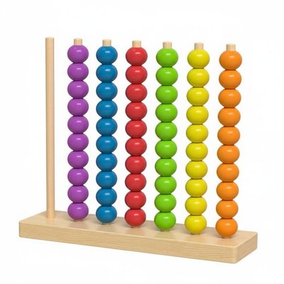 Peg Board Bead Set Develops Fine Movement Skills Color Sorting Toy