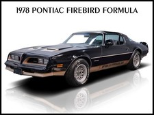 1978 Pontiac Firebird Formula in Black & Gold NEW METAL SIGN: 9x12" Ships Free