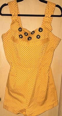 Beach Bash! by Art & Tatyana Polka Dot Skort Orange/Black XL Knee Length