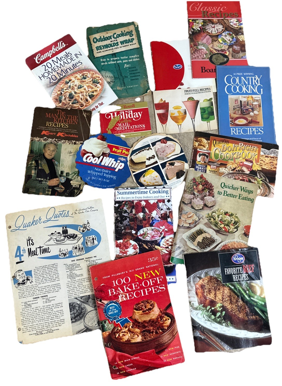 Lot of 16 Vintage Advertising Cookbooks & Desserts Booklets 1940s-1990s Holidays